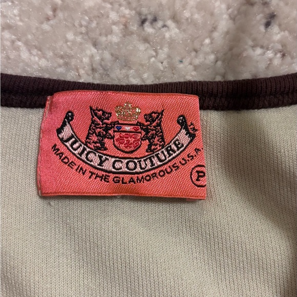Juicy Couture Terry Tennis Beige Camisole Tank with Brown Trim - Picture 2 of 5